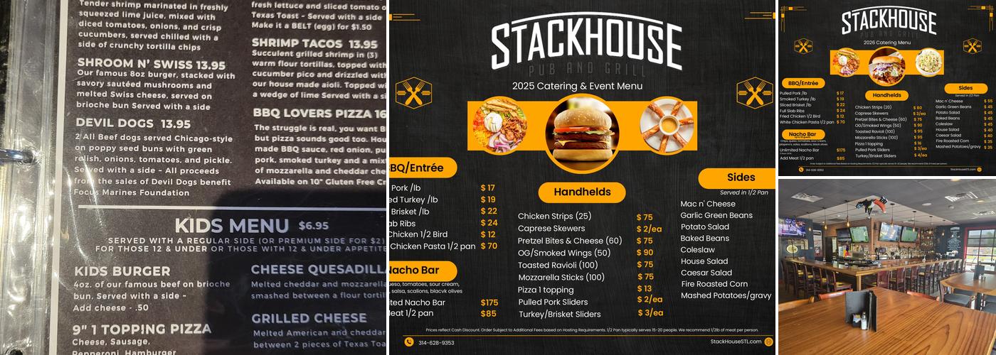 StackHouse Pub & Grill Menu