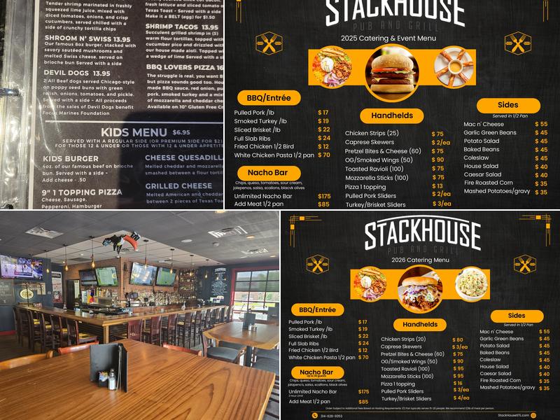StackHouse Pub & Grill Menu