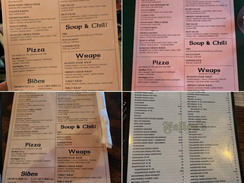 Fallon's Bar & Grill Menu