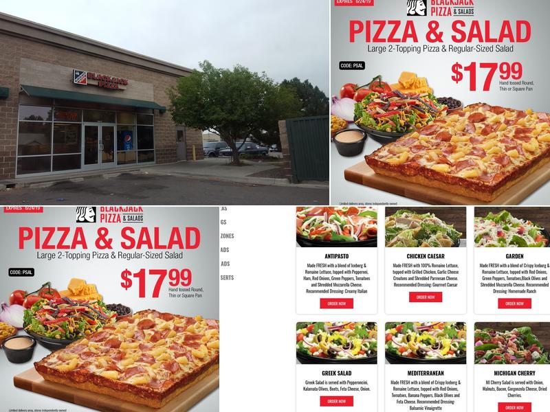 Blackjack Pizza & Salads Menu