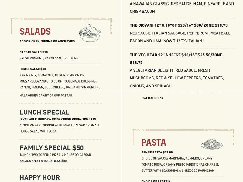 Oblio's Menu