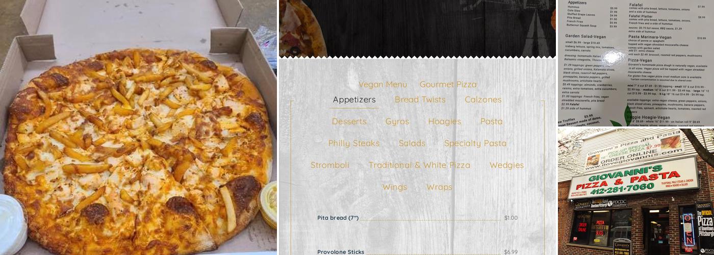 Giovanni's Pizza & Pasta Menu