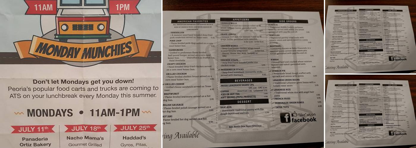 Haddad's Restaurant Menu