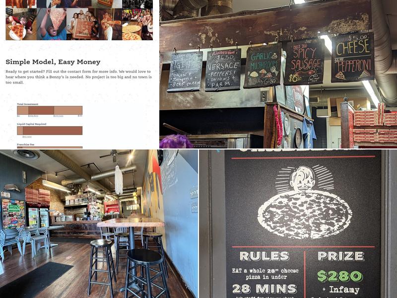 Benny Fierro's Menu
