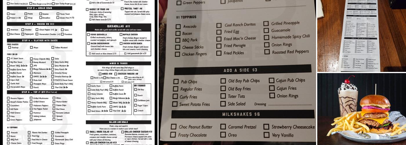 Stack'd Oakland Menu