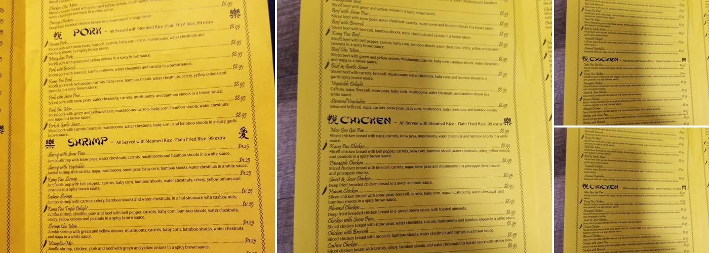 Beijing Menu