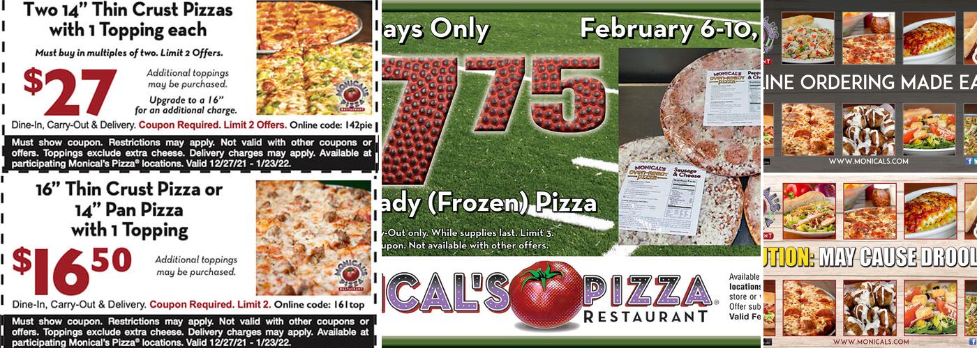 Monical's Pizza Menu