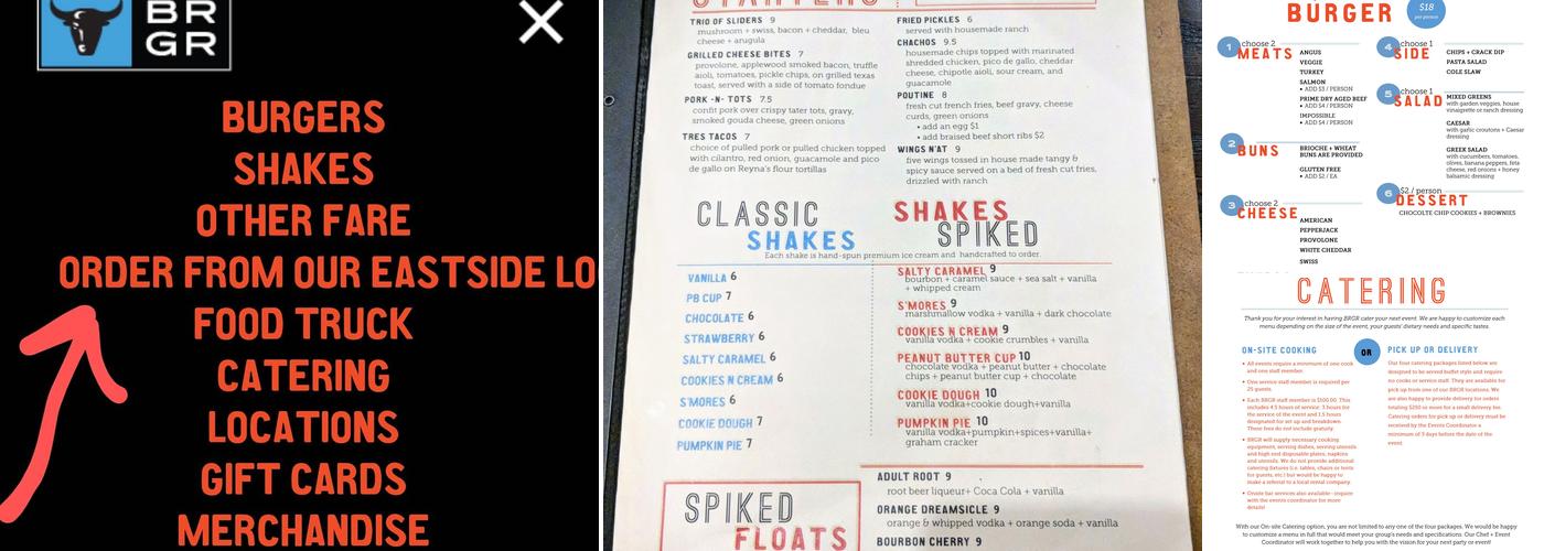 BRGR Menu