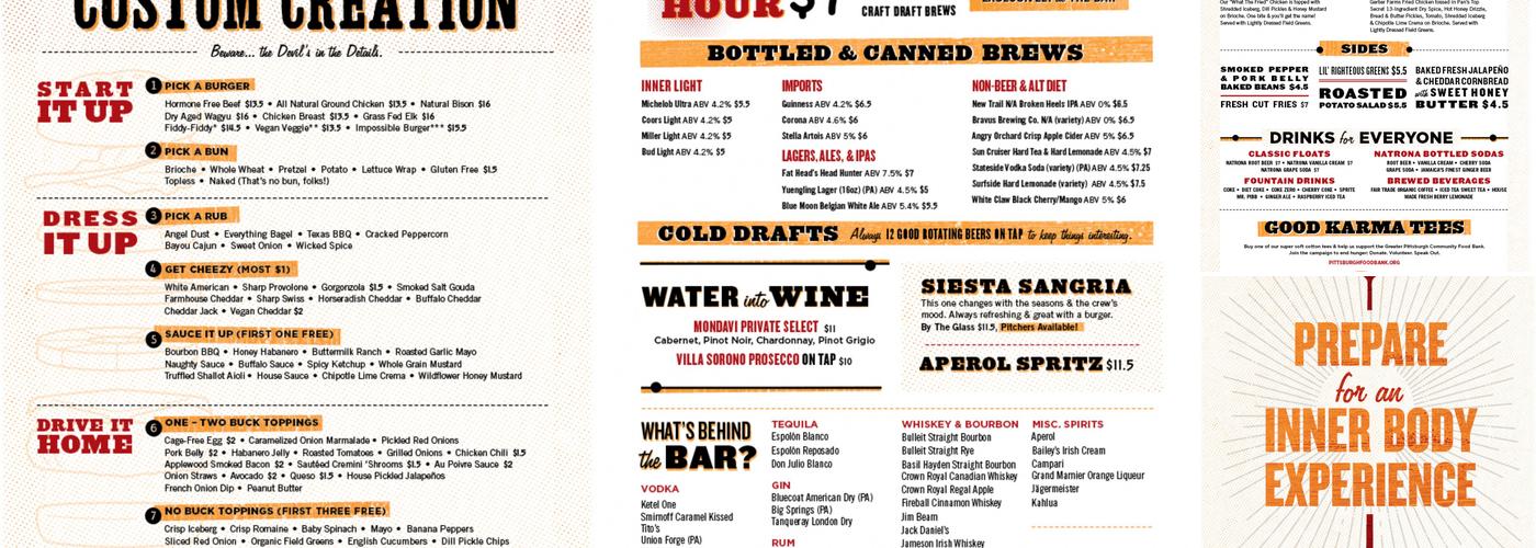 Burgatory Menu