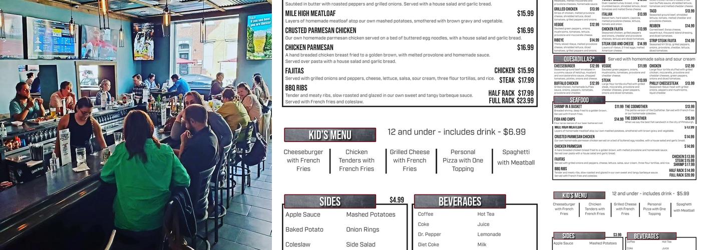 Stinky's Bar & Grill Menu