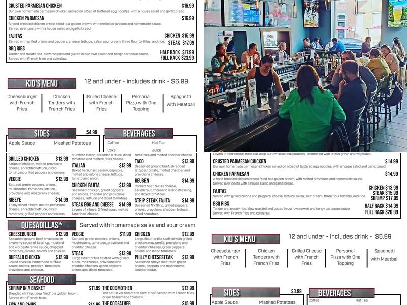 Stinky's Bar & Grill Menu