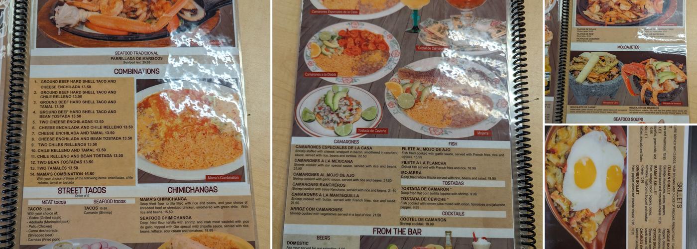 Mama's Cafe Menu