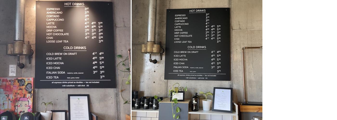 Metropolis Coffee Menu