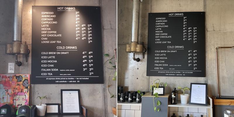 Metropolis Coffee Menu