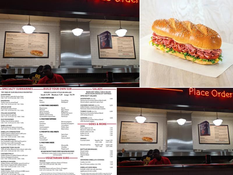 DiBella's Subs Menu