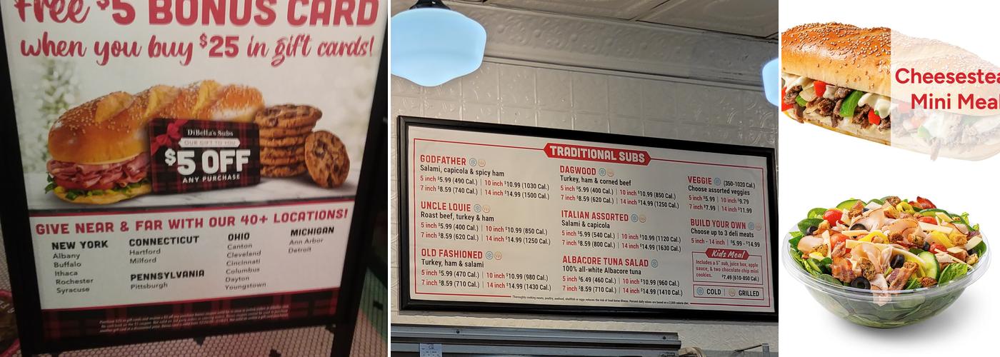 DiBella's Subs Menu