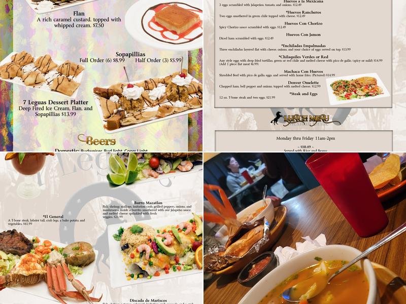 7 Leguas Mexican Grille Menu