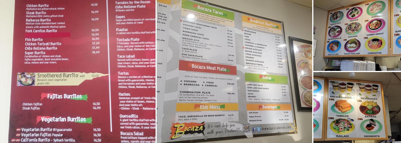 La Bocaza Mexican Grille Menu