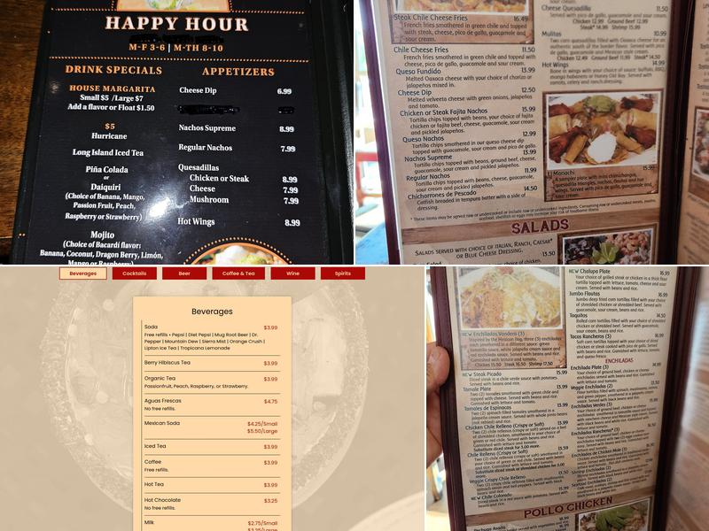 Real De Minas Mexican Grill Menu