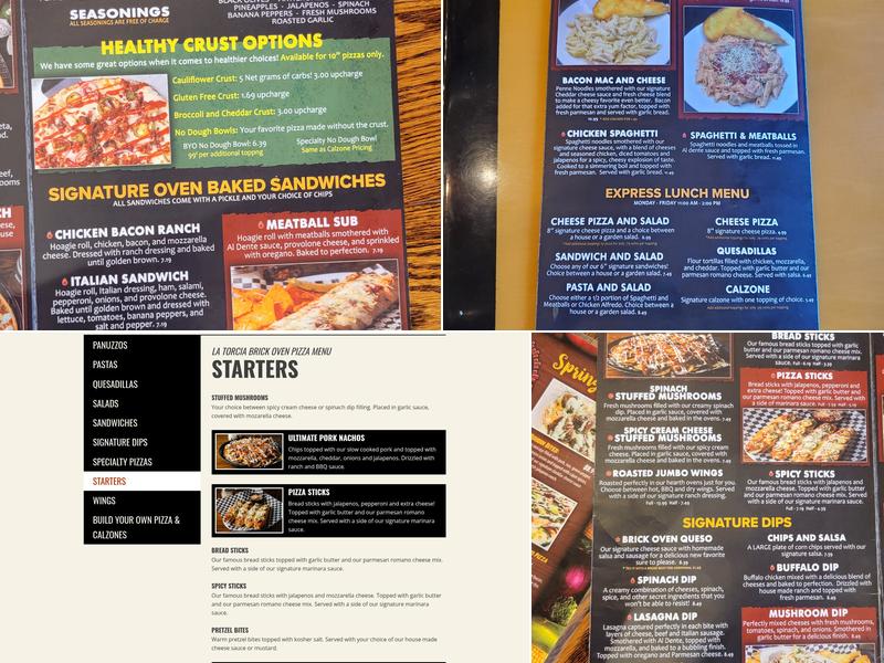 La Torcia Brick Oven Pizza - Paragould Menu