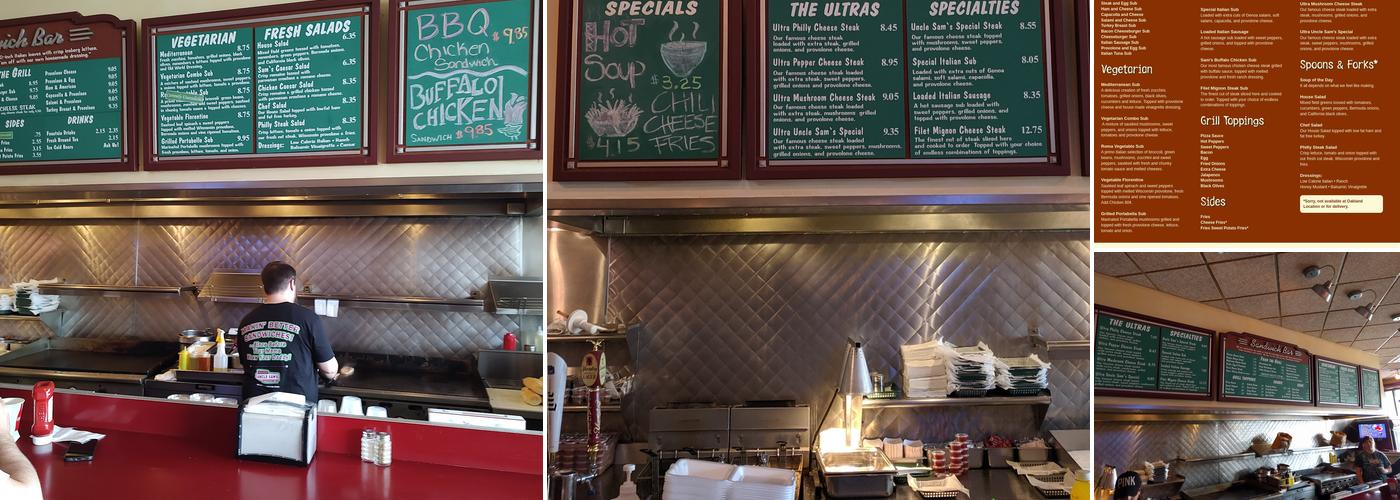 Uncle Sam's Sandwich Bar Menu