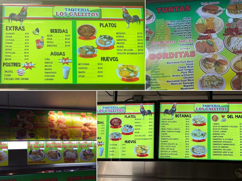 Los Gallitos Menu
