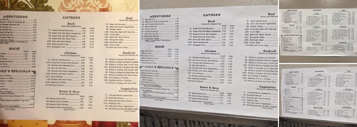 New China City Chinese Restaurant Menu