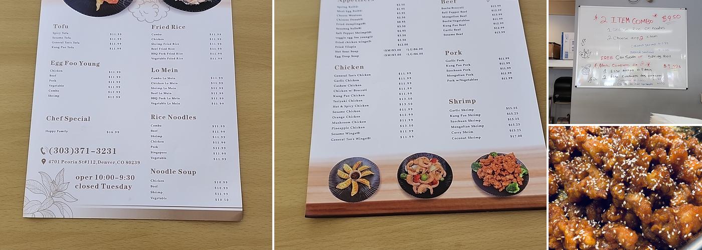 Crazy Asian Express Menu