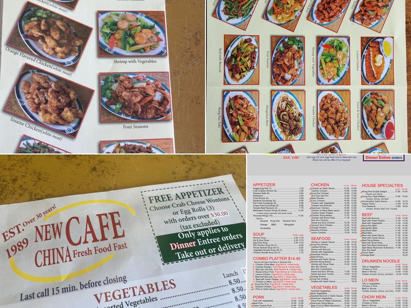 New China Cafe Menu