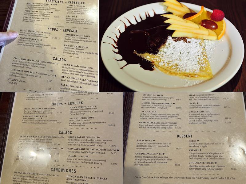 Huszar Menu