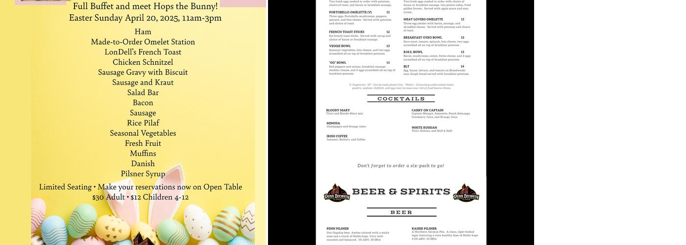 Penn Brewery Menu