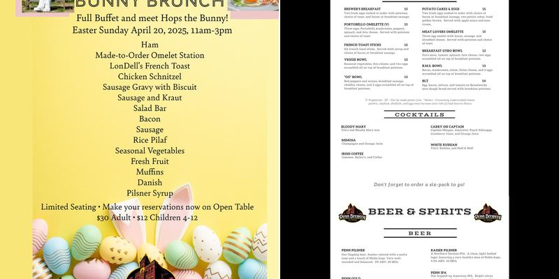 Penn Brewery Menu