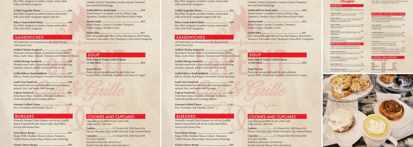 Le Petit Cafe & Grille Menu