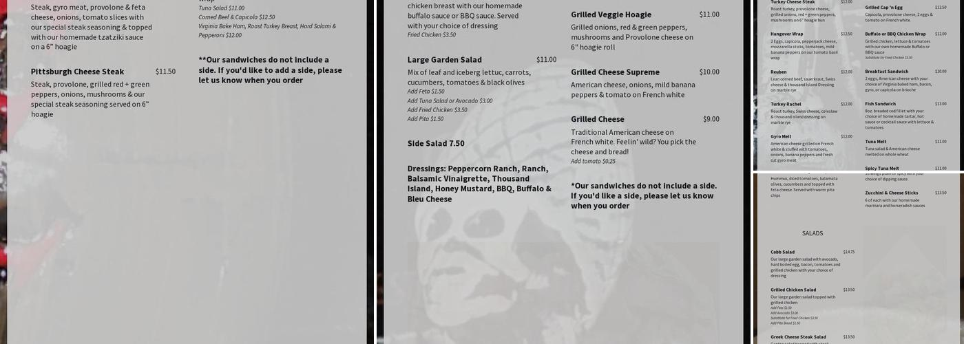Modern Cafe Menu