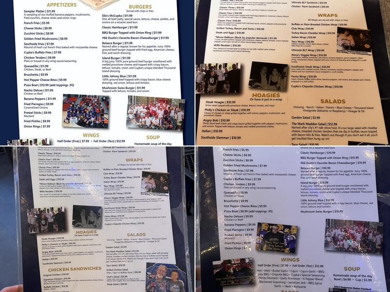 Cupka's Cafe II Menu