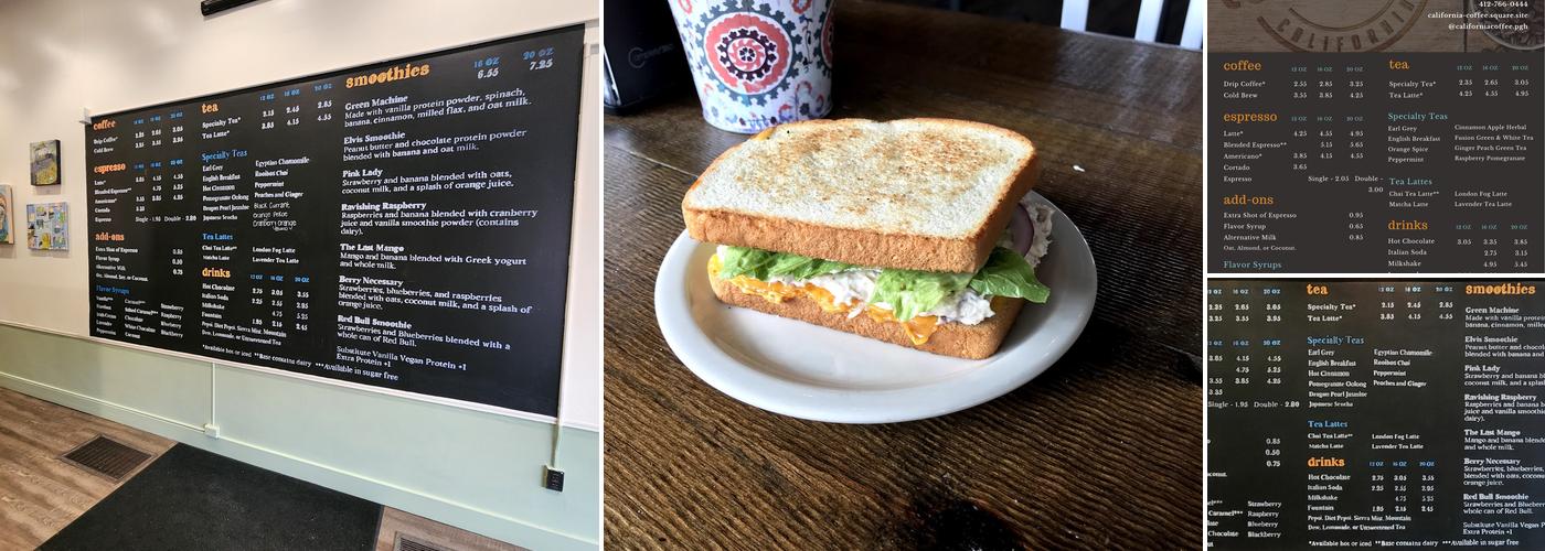 California Coffee Bar Menu