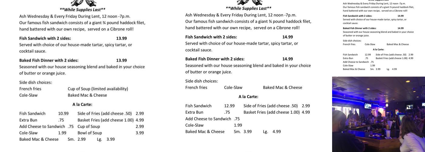 Lorenz Cafe Menu