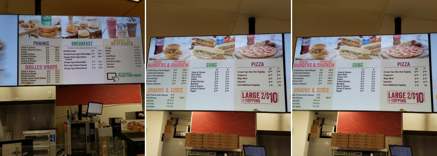 Speedway Menu