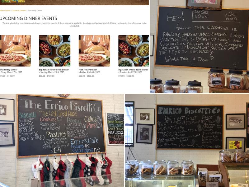 Enrico Biscotti Co Menu