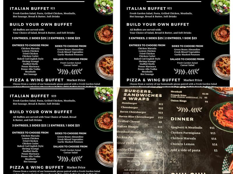 Moonlite Cafe Menu