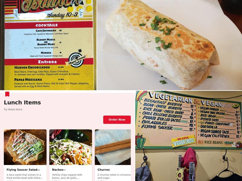 El Burro Uno Menu