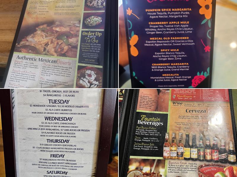 Patron Mexican Grill - Pittsburgh Menu