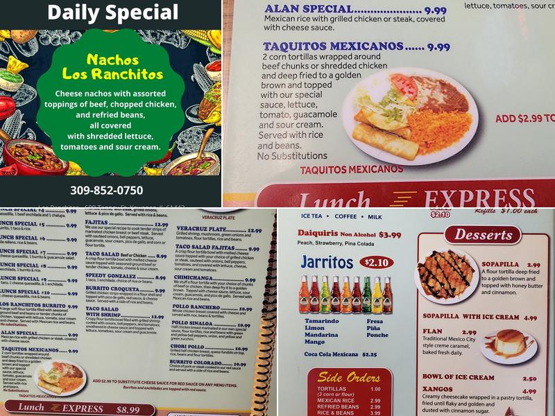 Los Ranchitos Mexican Restaurant Kewanee Menu