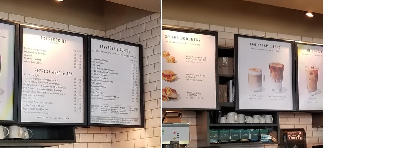 Starbucks Menu