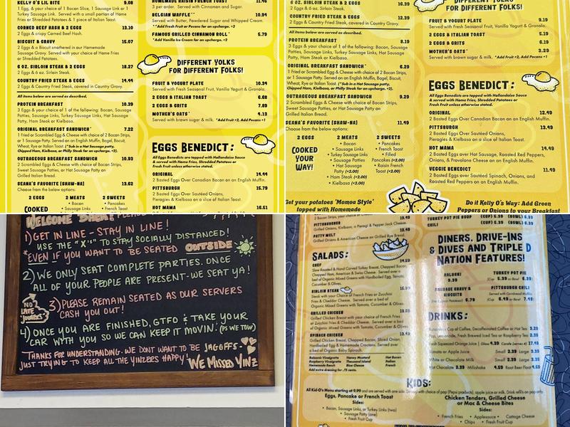 Kelly O's Diner in the Strip Menu