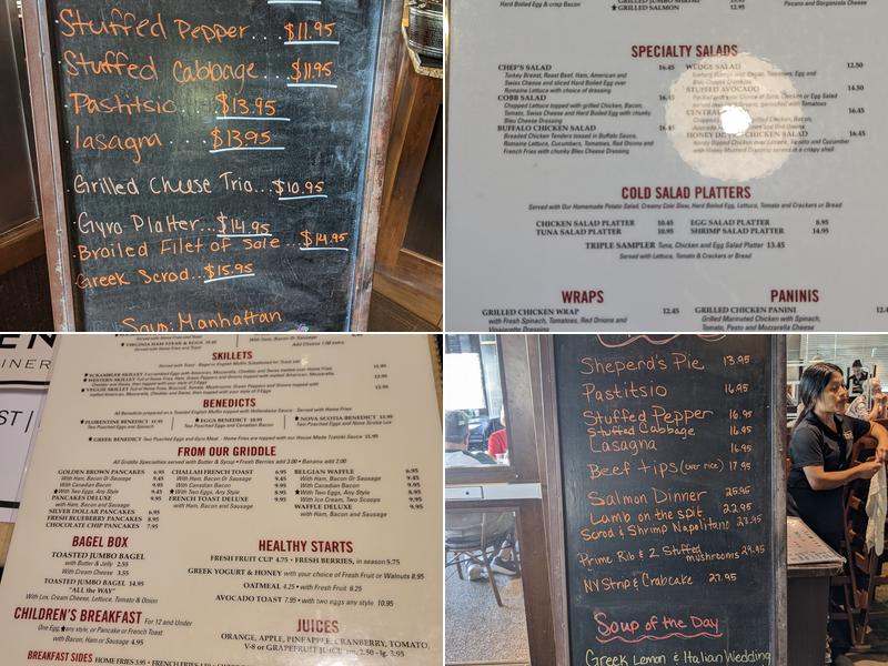 Central Diner & Grille Menu