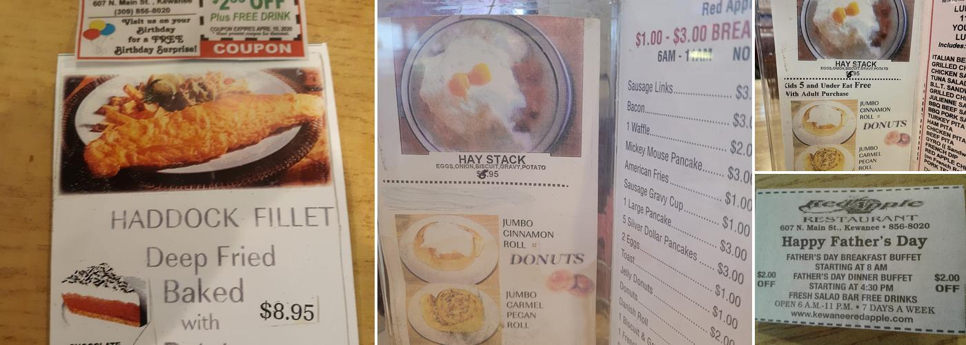 Red Apple Menu