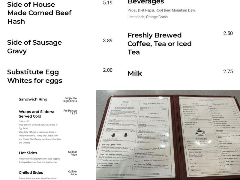 Eggs R Us Menu