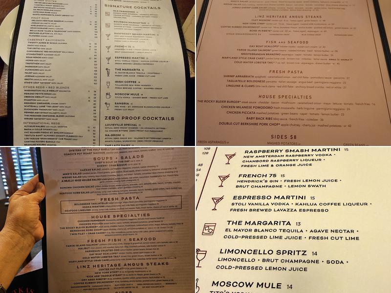 Ditka's Menu