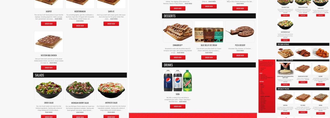 Blackjack Pizza & Salads Menu